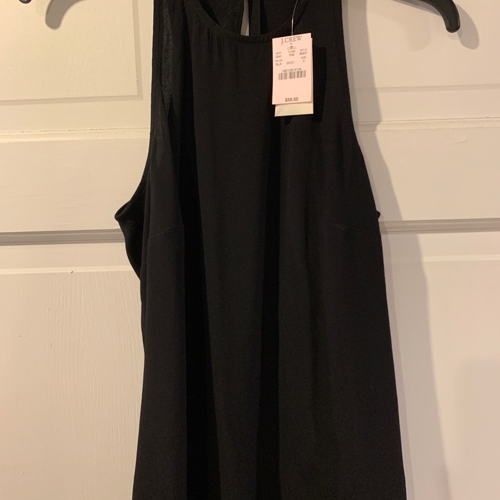 J.Crew Womens black tank top NWT 100% Viscose